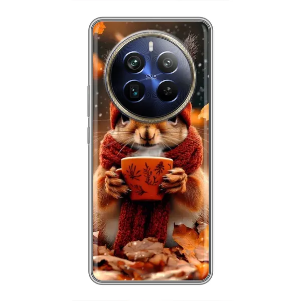 Чехол с рисунком «Белка с кофе» для Realme 12 Plus Чехол с рисунком «Белка с кофе» для Realme 12 Plus