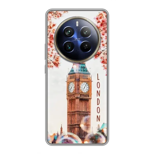 Чехол с рисунком «Часы Лондон» для Realme 12 Plus