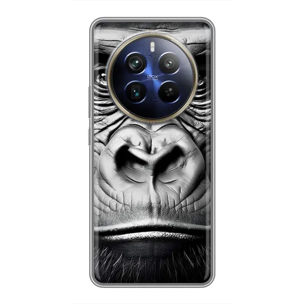 Чехол с рисунком «Черная обезьяна» для Realme 12 Plus Чехол с рисунком «Черная обезьяна» для Realme 12 Plus