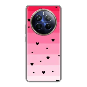 Чохли з тематикою "Маленькі Сердчеки" на Realme 12 Plus (Чорні сердечка)