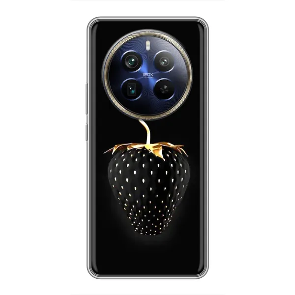 Чехол с рисунком «Чёрная клубника» для Realme 12 Plus Чехол с рисунком «Чёрная клубника» для Realme 12 Plus