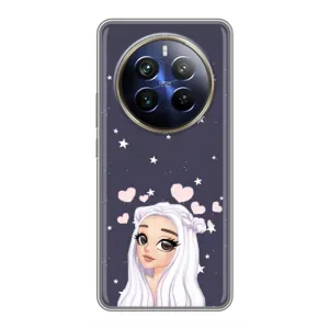Чехол Стильные девушки на Realme 12 Plus (Девушка и сердечки)