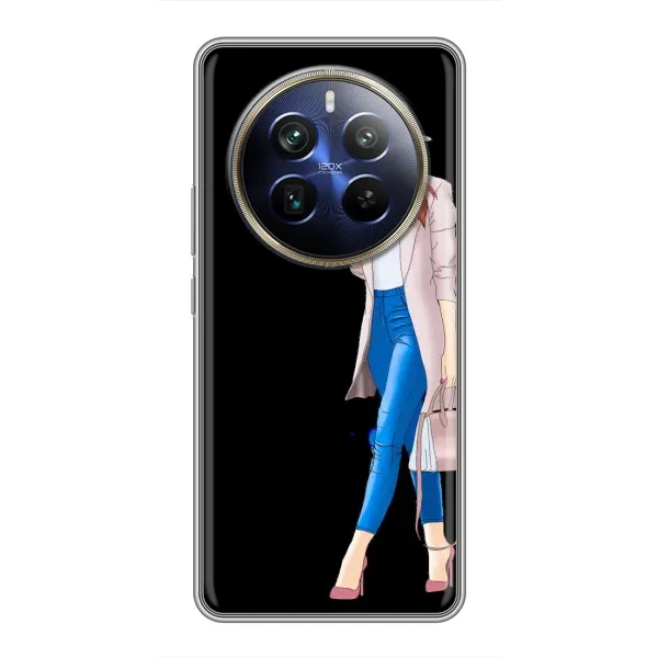 Чехол с рисунком «Девушка со смартфоном» для Realme 12 Plus Чехол с рисунком «Девушка со смартфоном» для Realme 12 Plus