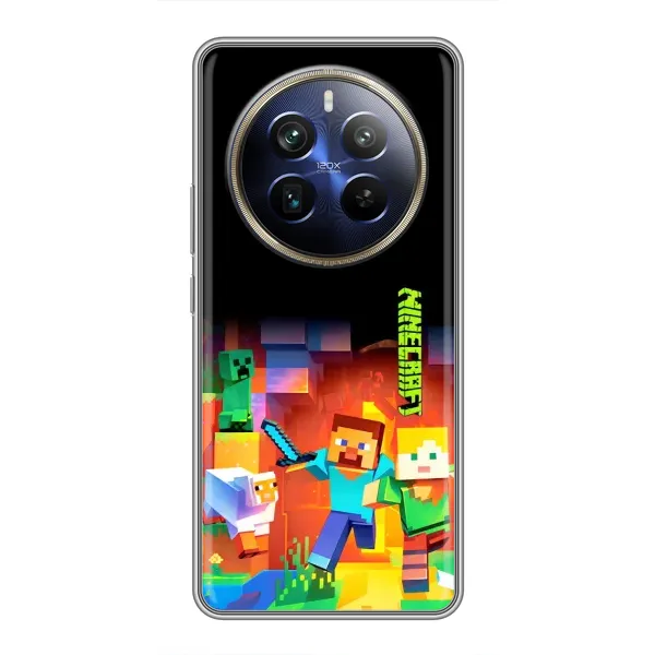 Чехол с рисунком «Герой Майнкрафт» для Realme 12 Plus Чехол с рисунком «Герой Майнкрафт» для Realme 12 Plus