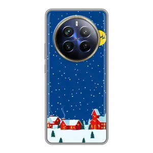 Силіконовий бампер на різдво для Realme 12 Plus (Місто в снігу)