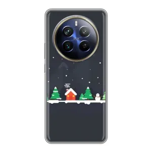 Силіконовий бампер на різдво для Realme 12 Plus (Місто зимове)
