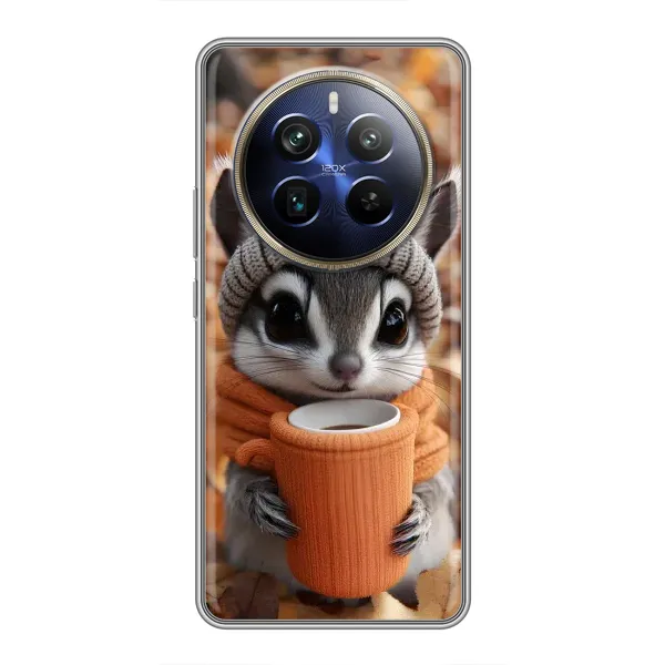 Чехол с рисунком «Грызунчик с кофе» для Realme 12 Plus Чехол с рисунком «Грызунчик с кофе» для Realme 12 Plus