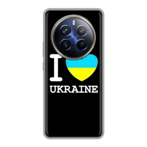 Чехол с Украинской символикой на Реали 12 Плюс (I Love Ukraine)