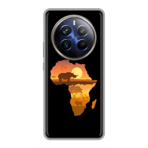 Чехол с рисунком «Карта» для Realme 12 Plus