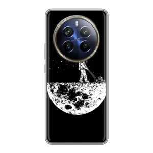 Силиконовый Чехол с принтом "Космонавты" на Realme 12 Plus (Космонавт)