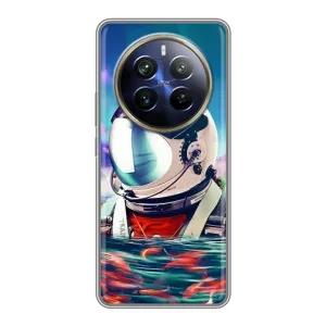 Силіконовый Чохол з принтом "Космонавти" на Realme 12 Plus (Космонавт у воді)