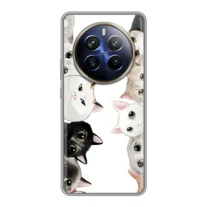 Силиконовый чехол с котиком для Realme 12 Plus (Коты)
