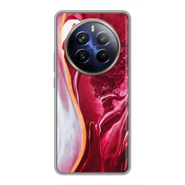Чехол с рисунком «Красный мрамор» для Realme 12 Plus Чехол с рисунком «Красный мрамор» для Realme 12 Plus