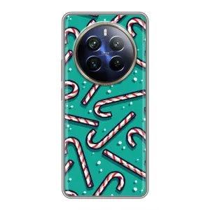 Силіконовий бампер на різдво для Realme 12 Plus (Льодяники)