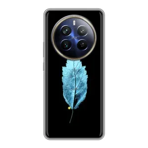 Чехол с картинками на черном фоне для Realme 12 Plus (Листочек)