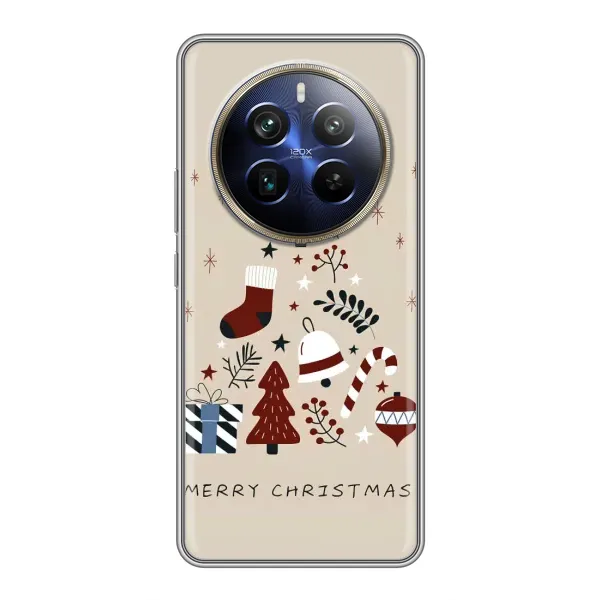 Чехол с рисунком «Merry Christmas» для Realme 12 Plus Чехол с рисунком «Merry Christmas» для Realme 12 Plus