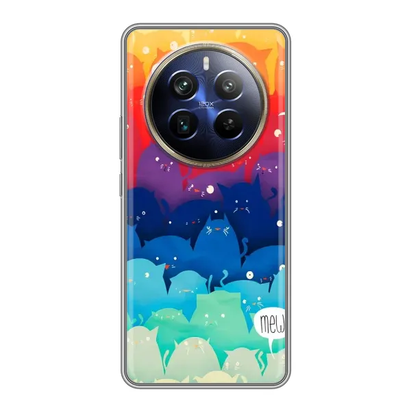 Чехол с рисунком «Mew» для Realme 12 Plus