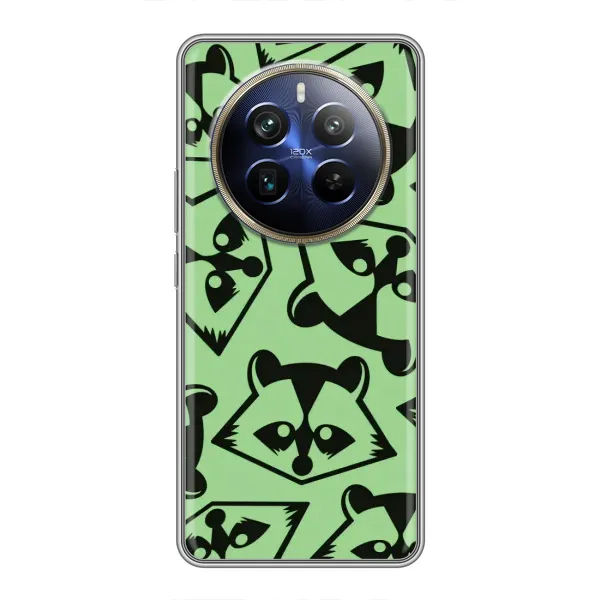 Чехол с рисунком «Мордочки Енота» для Realme 12 Plus Чехол с рисунком «Мордочки Енота» для Realme 12 Plus