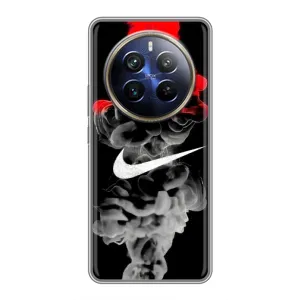 Силиконовый Чехол на Realme 12 Plus с картинкой Nike (Nike дым)