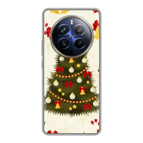 Чехол с рисунком «Новогодний принт» для Realme 12 Plus