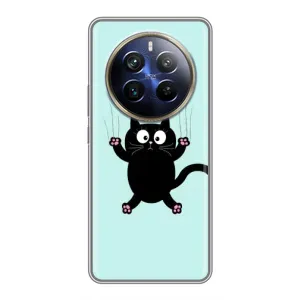 Силиконовый чехол с котиком для Realme 12 Plus (Падающий кот)