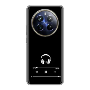 Чехол с картинками на черном фоне для Realme 12 Plus (Плеер)