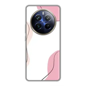 Чохол квітковий дизайн для Realme 12 Plus (Рожевий фон)
