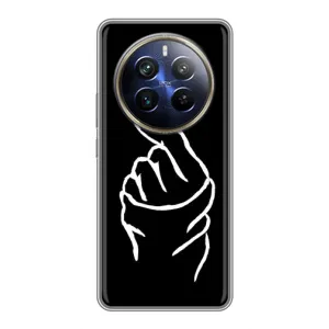 Чохол (Знак сердечка) для Realme 12 Plus (Сердечко на чорному)
