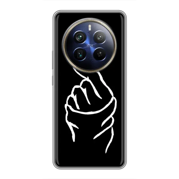 Чехол с рисунком «Сердце на черном» для Realme 12 Plus Чехол с рисунком «Сердце на черном» для Realme 12 Plus