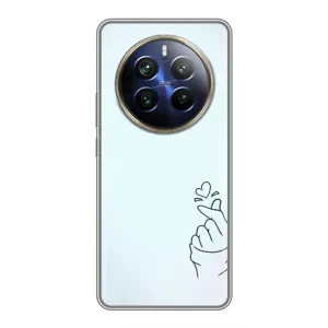 Чохол (Знак сердечка) для Realme 12 Plus (Сердечко на блакитному)