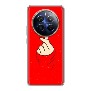 Чохол (Знак сердечка) для Realme 12 Plus (Сердечко на червоному)