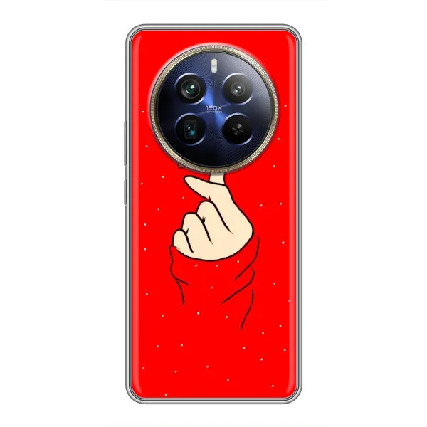 Чехол с рисунком «Сердце на красном» для Realme 12 Plus Чехол с рисунком «Сердце на красном» для Realme 12 Plus