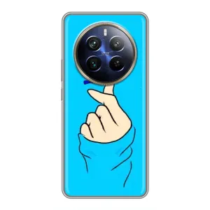 Чохол (Знак сердечка) для Realme 12 Plus (Сердечко на синоьому)