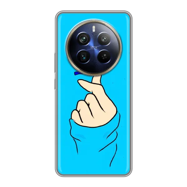 Чехол с рисунком «Сердце на синем» для Realme 12 Plus Чехол с рисунком «Сердце на синем» для Realme 12 Plus