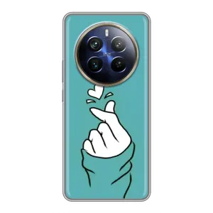 Чохол (Знак сердечка) для Realme 12 Plus (Сердечко на бірюзовому)