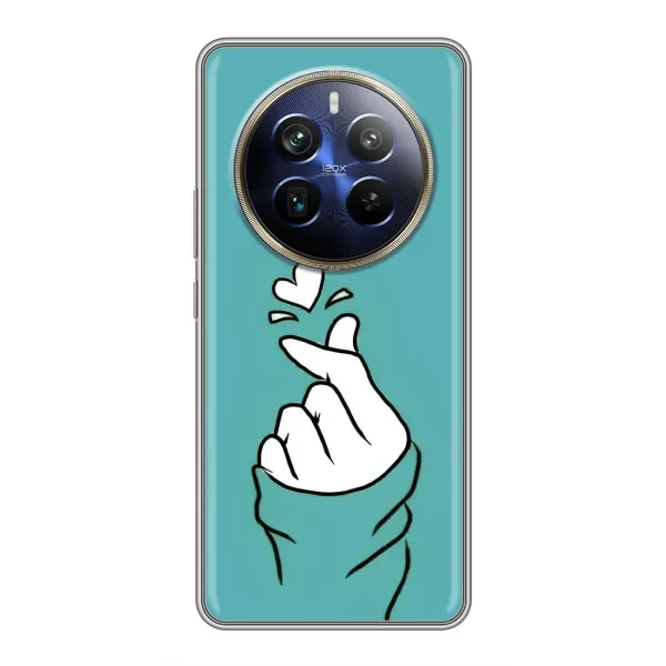 Чехол с рисунком «Сердечко на бирюзовом» для Realme 12 Plus Чехол с рисунком «Сердечко на бирюзовом» для Realme 12 Plus