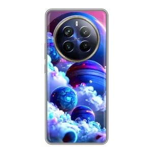 Чехлы КОСМОС для Realme 12 Plus (Синие планеты)