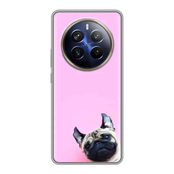 Чехол с рисунком «Собака на розовом» для Realme 12 Plus Чехол с рисунком «Собака на розовом» для Realme 12 Plus