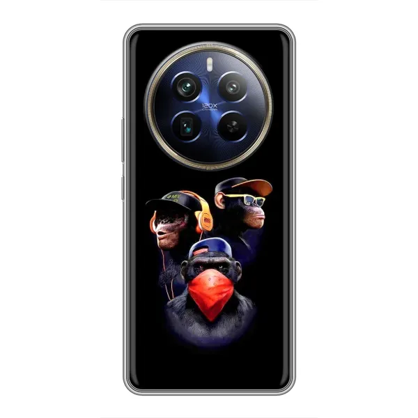 Чехол с рисунком «Три обезьяны» для Realme 12 Plus Чехол с рисунком «Три обезьяны» для Realme 12 Plus