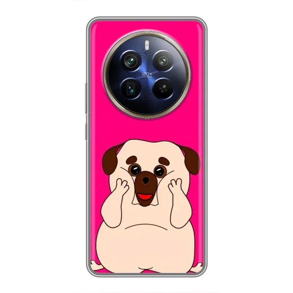Чехол с рисунком «Веселый Мопсик» для Realme 12 Plus Чехол с рисунком «Веселый Мопсик» для Realme 12 Plus