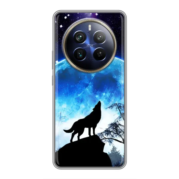 Чехол с рисунком «Воет на луну» для Realme 12 Plus Чехол с рисунком «Воет на луну» для Realme 12 Plus