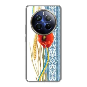 Силіконовый Чохол на Realme 12 Plus з картинкой Вишиванки (Вишиванка з квіткою)