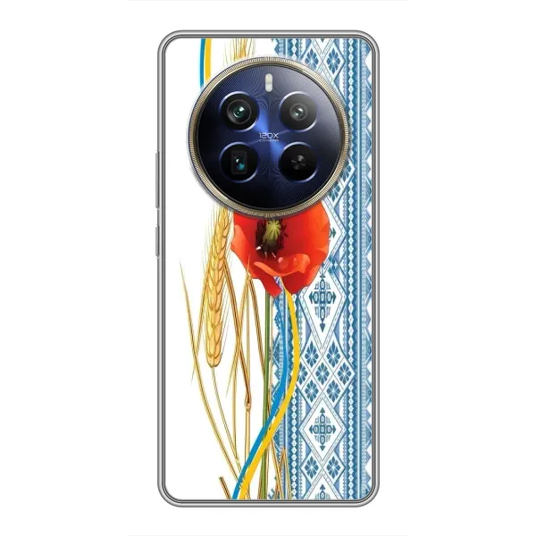 Чехол с рисунком «Вышиванка с цветком» для Realme 12 Plus Чехол с рисунком «Вышиванка с цветком» для Realme 12 Plus