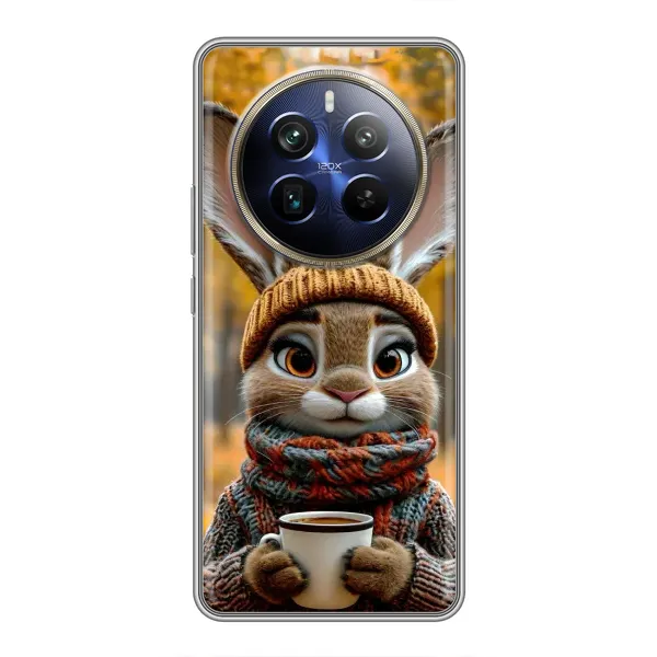 Чехол с рисунком «Зайчик с кофе» для Realme 12 Plus Чехол с рисунком «Зайчик с кофе» для Realme 12 Plus