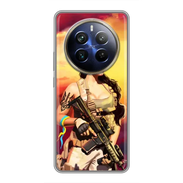 Чехол с рисунком «Женщина солдат» для Realme 12 Plus Чехол с рисунком «Женщина солдат» для Realme 12 Plus