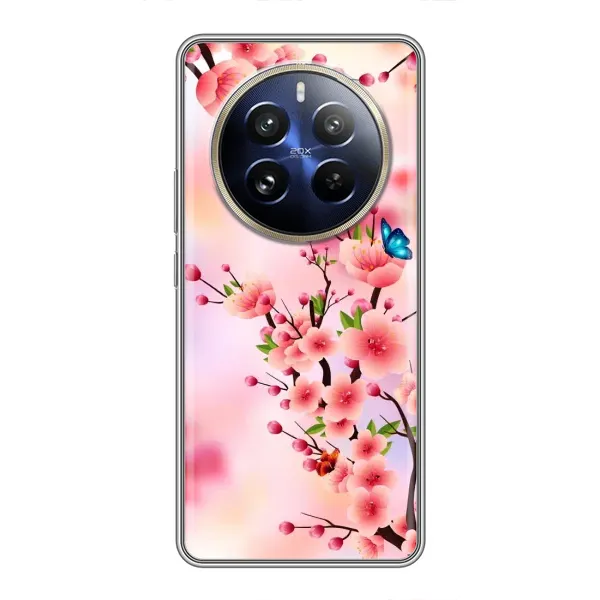 Чехол с рисунком «Бабочки на сакуре» для Realme 12 Pro Plus Чехол с рисунком «Бабочки на сакуре» для Realme 12 Pro Plus