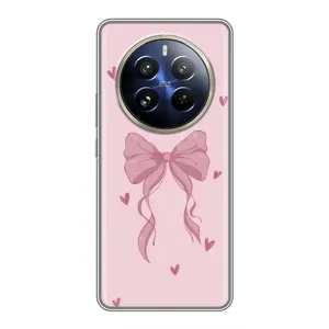 Чохол банти для Realme 12 Pro Plus (Бант на рожевому)