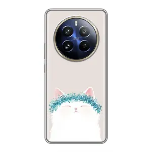 Чехол на тематику: Коты для Realme 12 Pro Plus (Белый котик)