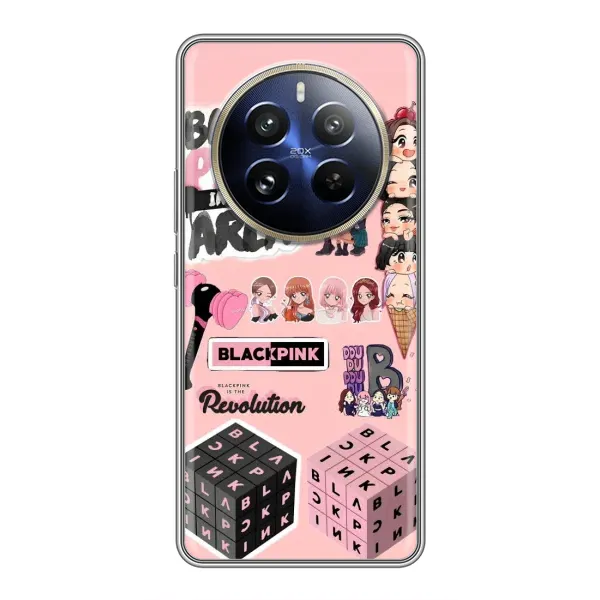 Чехол с рисунком «BLACK PINK коллаж» для Realme 12 Pro Plus Чехол с рисунком «BLACK PINK коллаж» для Realme 12 Pro Plus