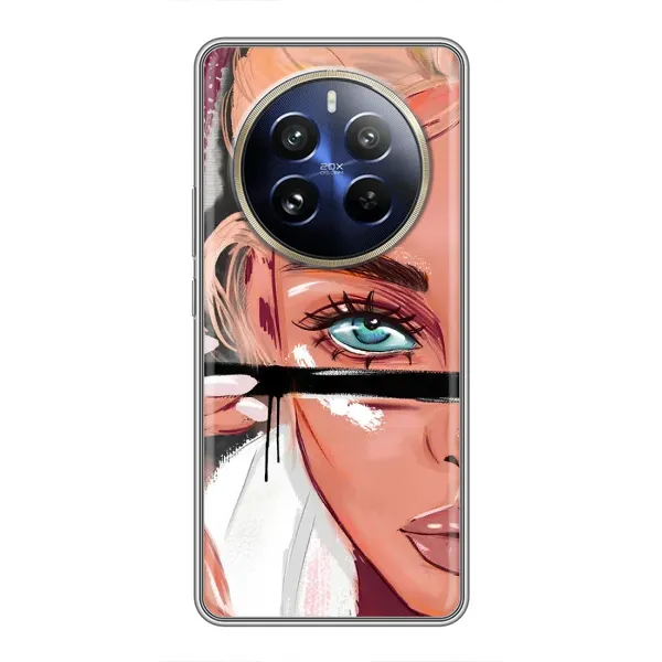 Чехол с рисунком «Девушка и ресницы» для Realme 12 Pro Plus